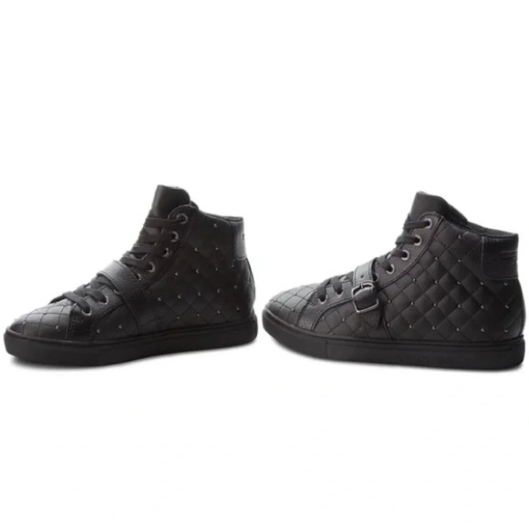 TRUSSARDI JEANS Combat Ecoleather Boot w Buckle SIZE 7.5/8 Chic Funky - Picture 2 of 7